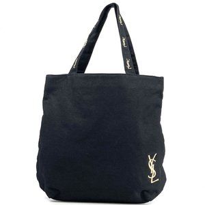 COPY - 004080E V Yves Saint Laurent Tote Black Cotton